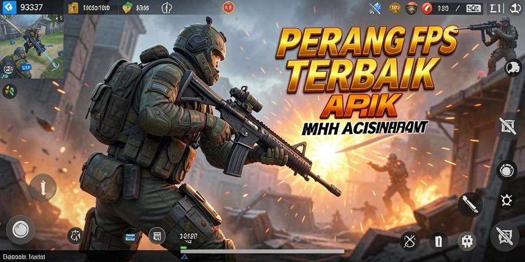 Gameplay 93337 menampilkan aksi tembak-menembak yang intens.