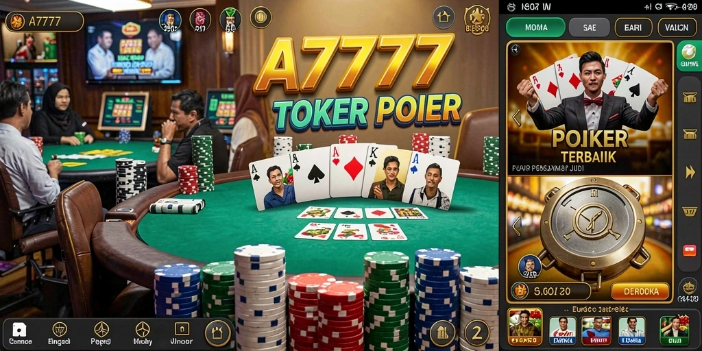 Tampilan permainan poker A7777 dengan grafis dan gameplay yang menarik.
