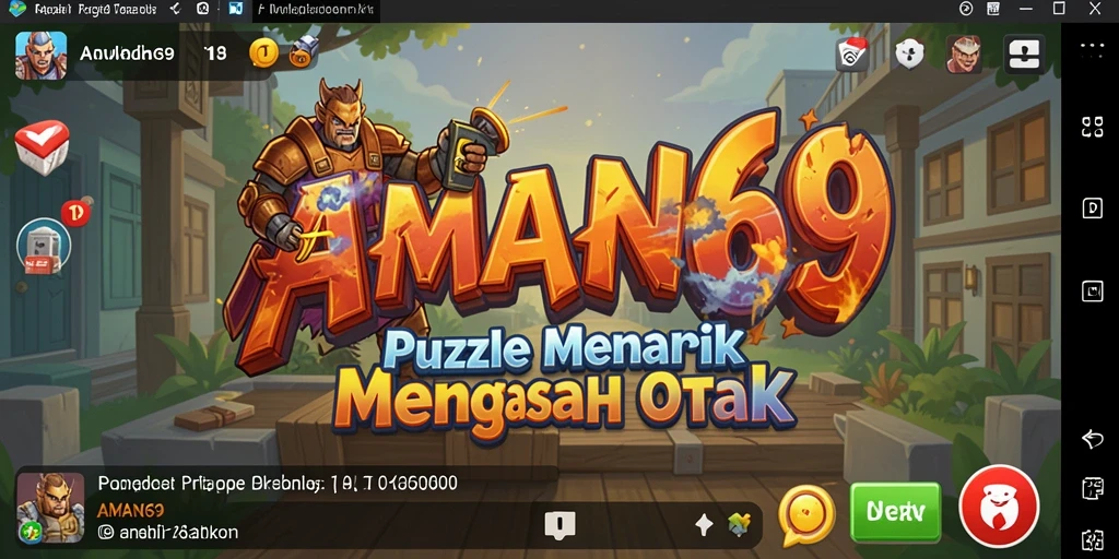 Screenshot menunjukkan gameplay menarik dan tantangan dalam AMAN69.