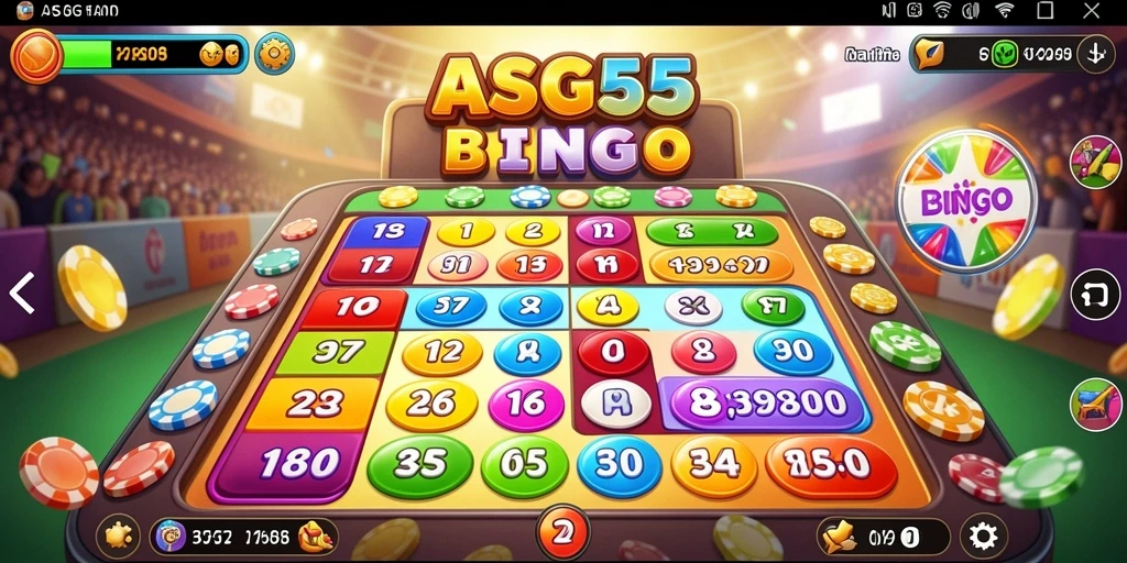 Tampilan utama gameplay Bingo yang seru dan interaktif di ASG55.