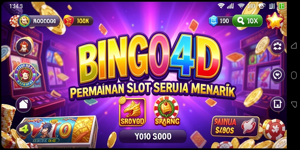 Tampilan menarik dari gameplay BINGO4D dengan berbagai tema slot.