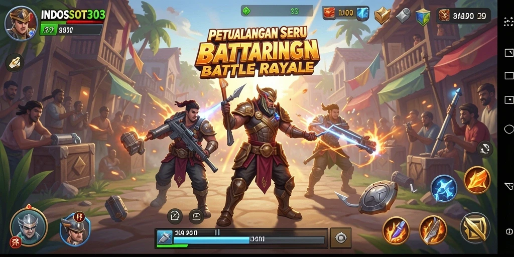 Gameplay Battle Royale yang seru dan mendebarkan di INDOSLOT303.