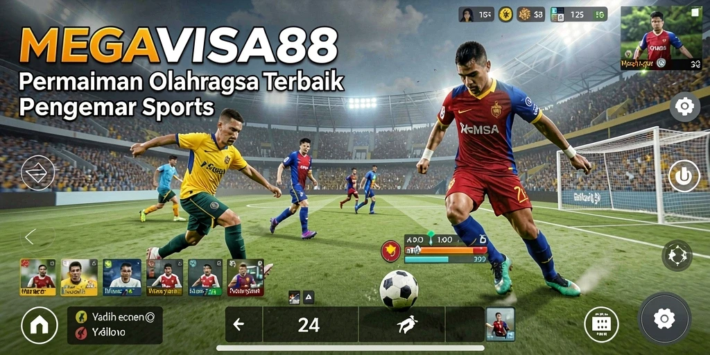 Tampilan gameplay <strong>MEGAVISA88</strong> yang mendebarkan dengan aksi olahraga yang seru.