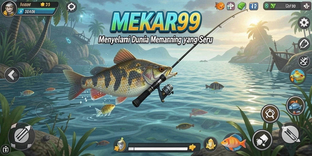 Gameplay *MEKAR99* yang menarik dan memikat saat memancing di lautan.