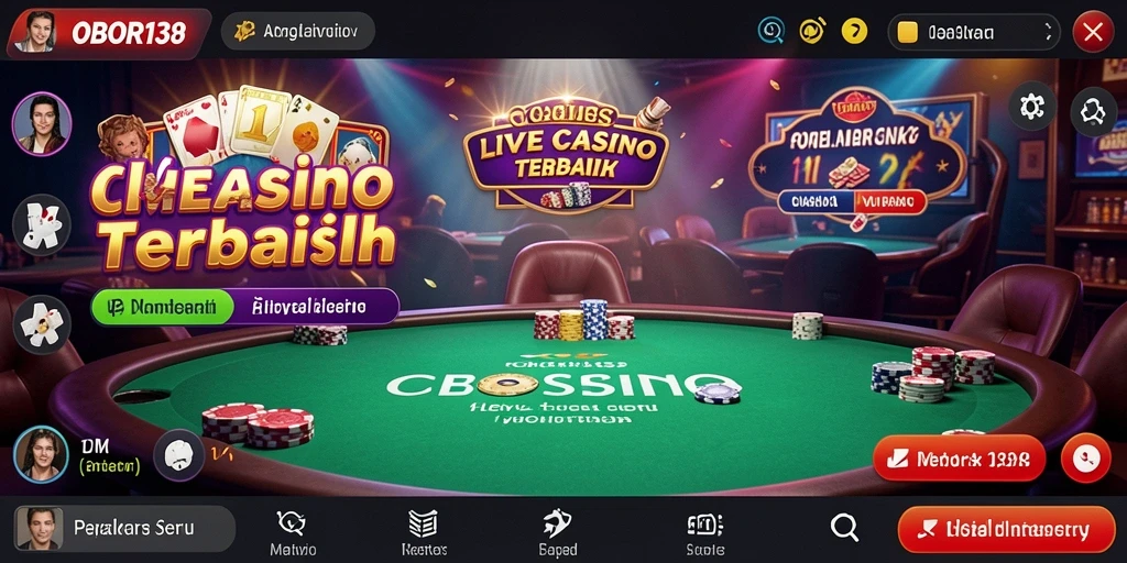 Tampilan gameplay Live Casino OBOR138 yang mendebarkan dan interaktif.