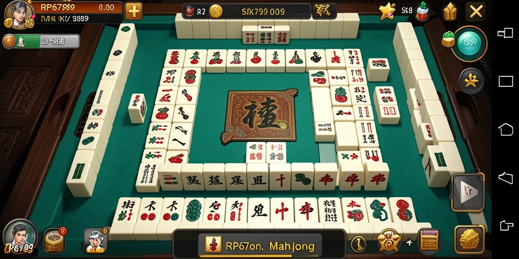 Screenshot gameplay RP6789 yang menampilkan momen seru permainan Mahjong.