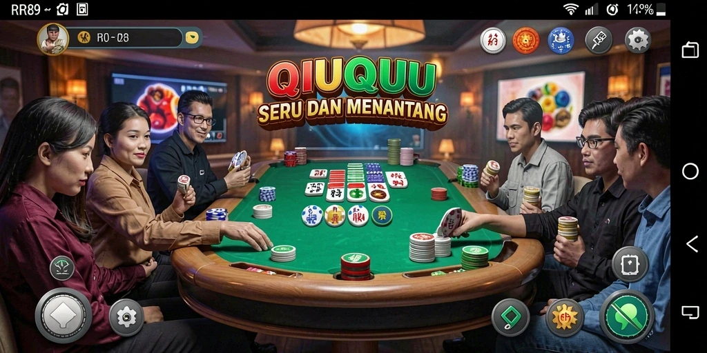 Tampilan permainan QiuQiu yang seru di RR89.