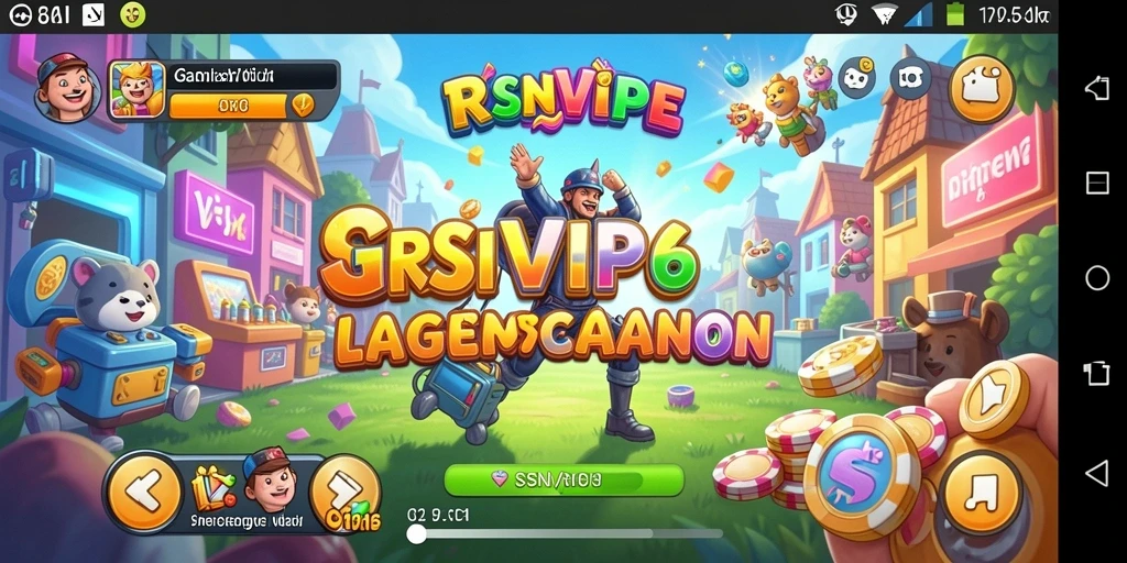 Screenshot gameplay RSNVIP6 menunjukkan keseruan permainan Arcade.