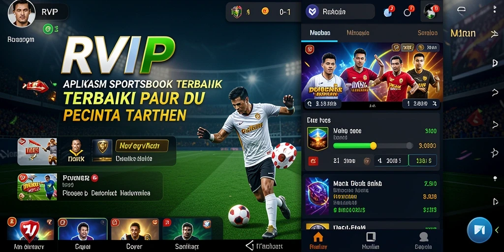 Screenshot menunjukkan berbagai opsi taruhan dalam aplikasi Sportsbook.