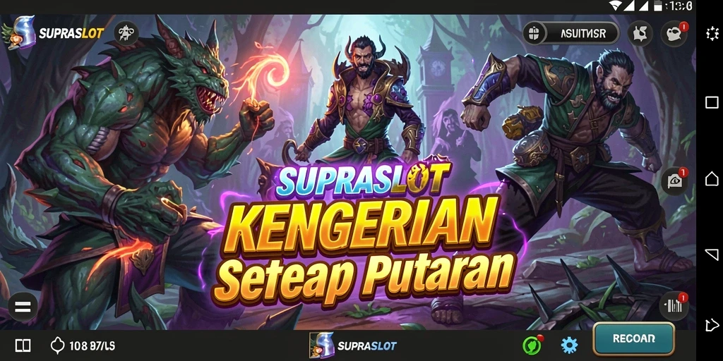 Tampilan gameplay yang menegangkan dalam SUPRASLOT.