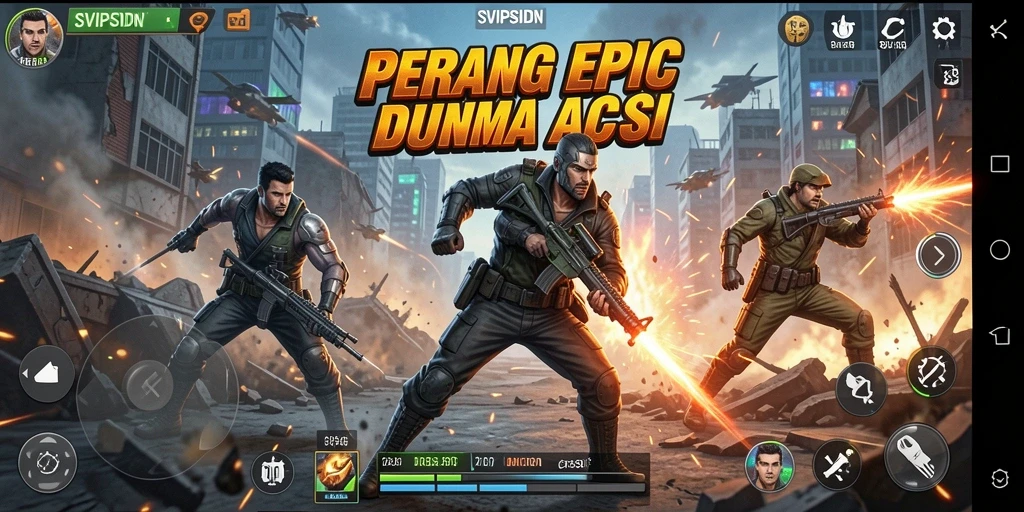 Screenshot menampilkan aksi seru dan intens dalam SVIPSIDN.
