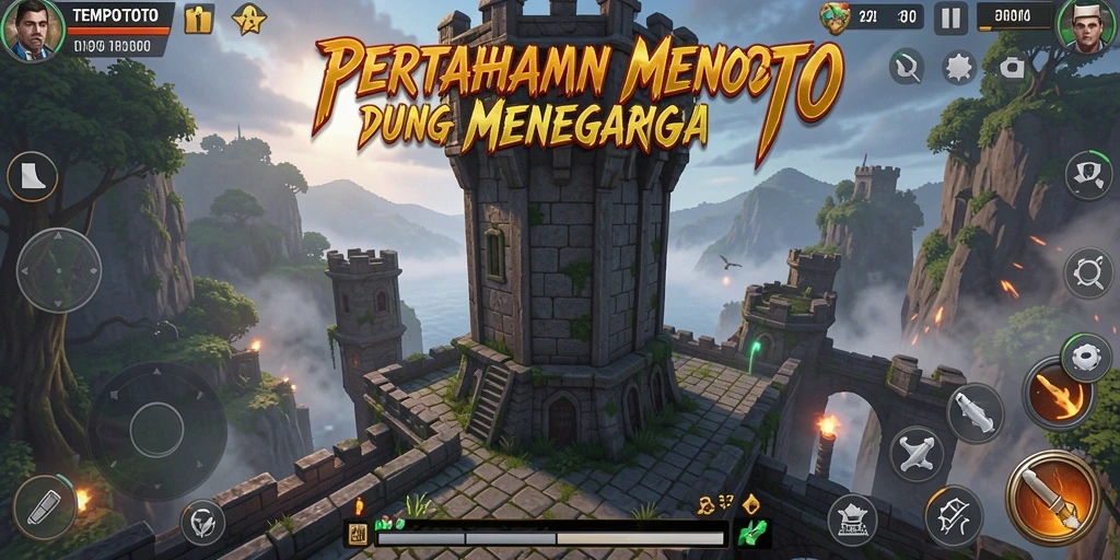 Tampilan gameplay yang mendebarkan dan menegangkan di TEMPOTOTO.