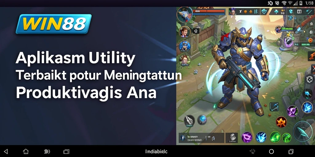 Tampilan utama WIN88 dengan fitur utility yang menarik.